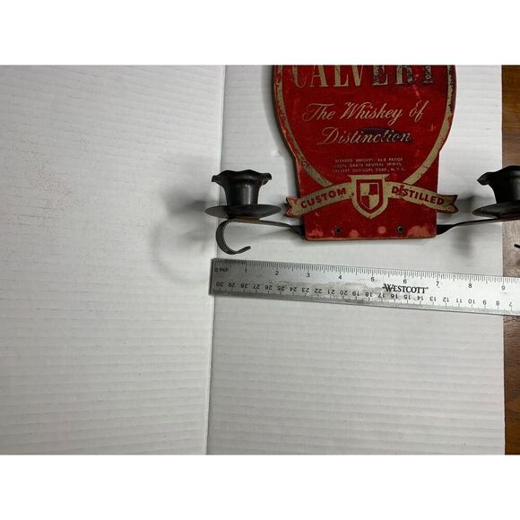 VTG Lord Calvert Candle Liquor Advertisement Sign Canadian Whiskey Bar Display - Picture 2 of 5